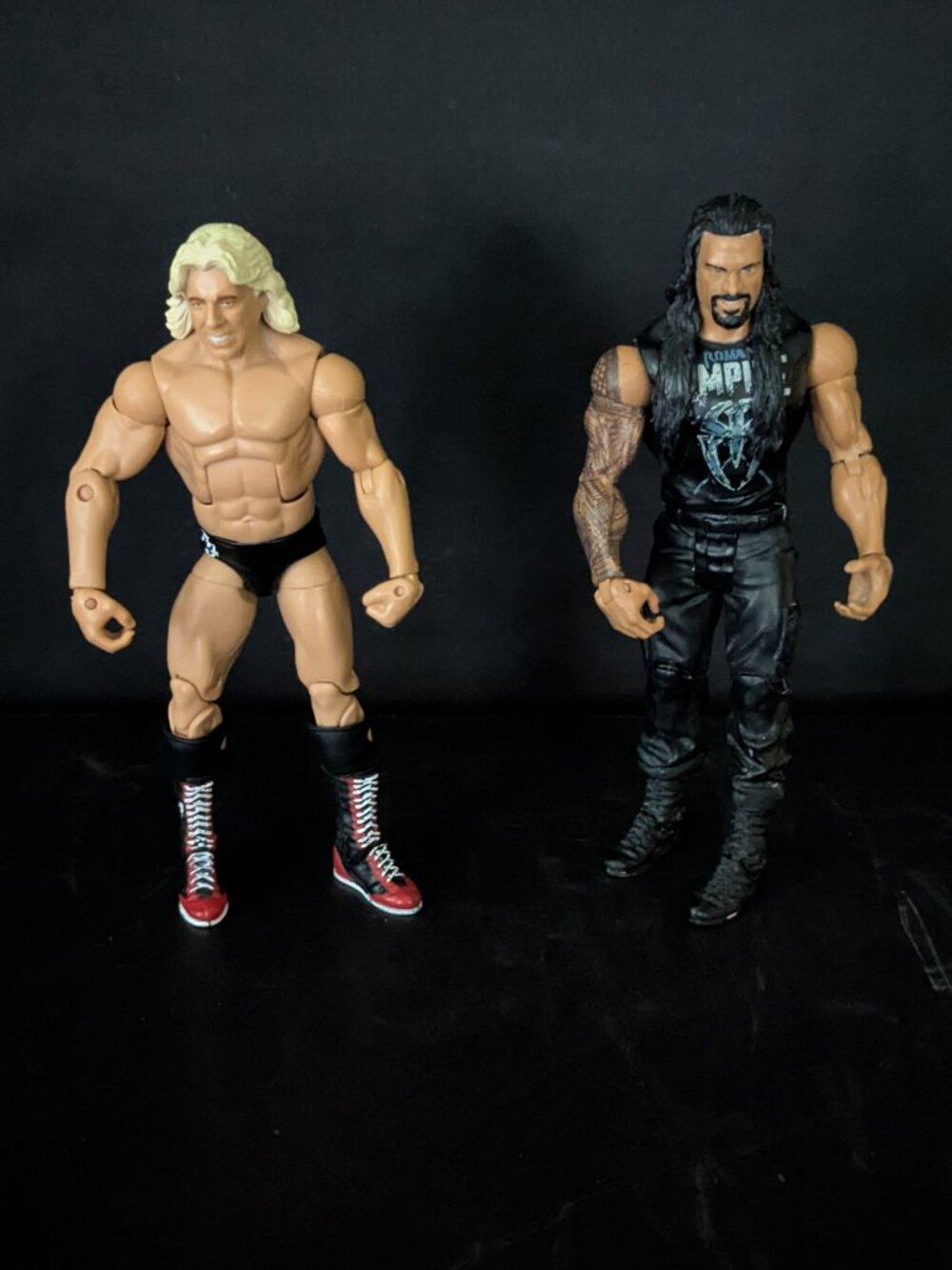 WWE Roman Reigns series 62 & H.O.F. Ric Flair action figures